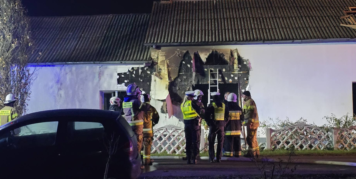 Pożar domu jednorodzinnego w Błennej