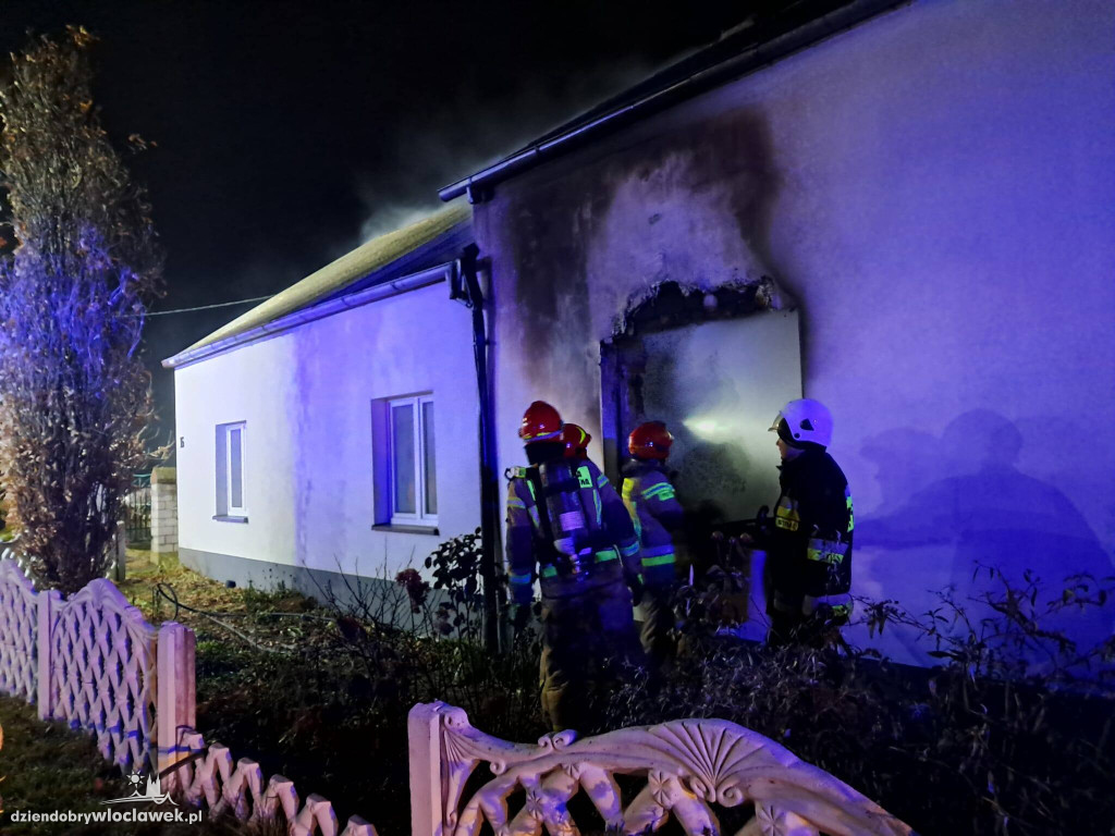 Pożar domu jednorodzinnego w Błennej