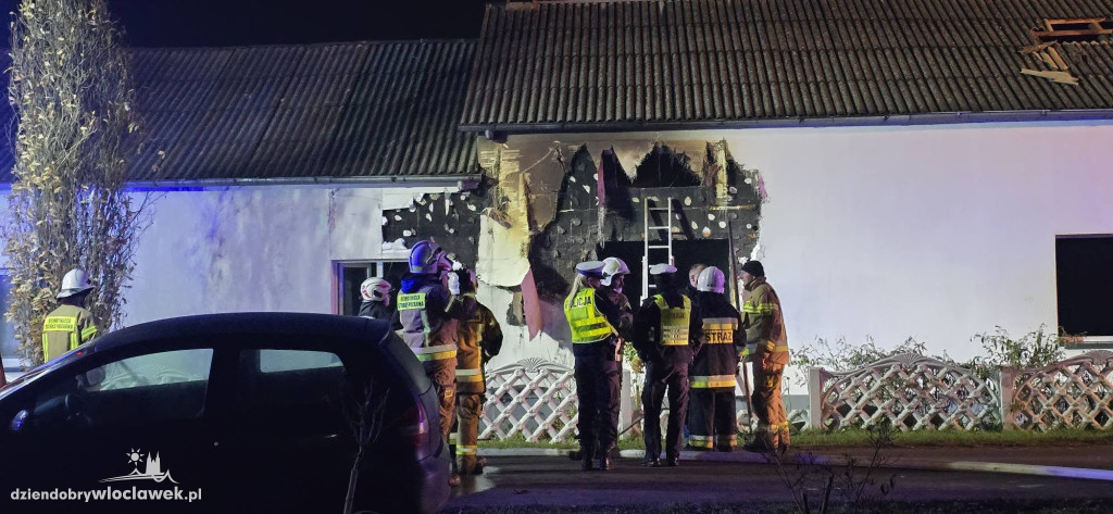 Pożar domu jednorodzinnego w Błennej