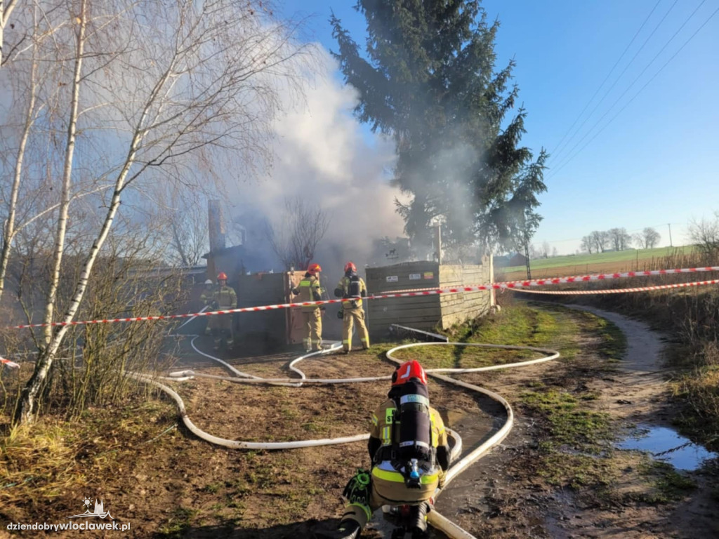 Pożar domu w Gołaszewie