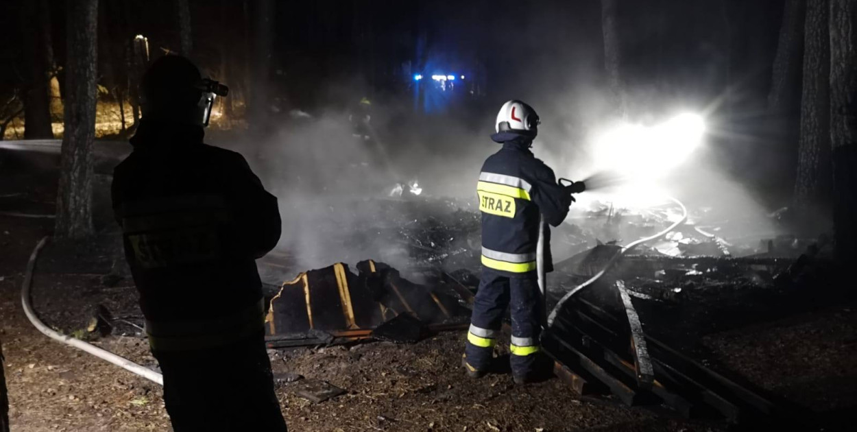 Pożar w ośrodku nad Jeziorem Wójtowskim