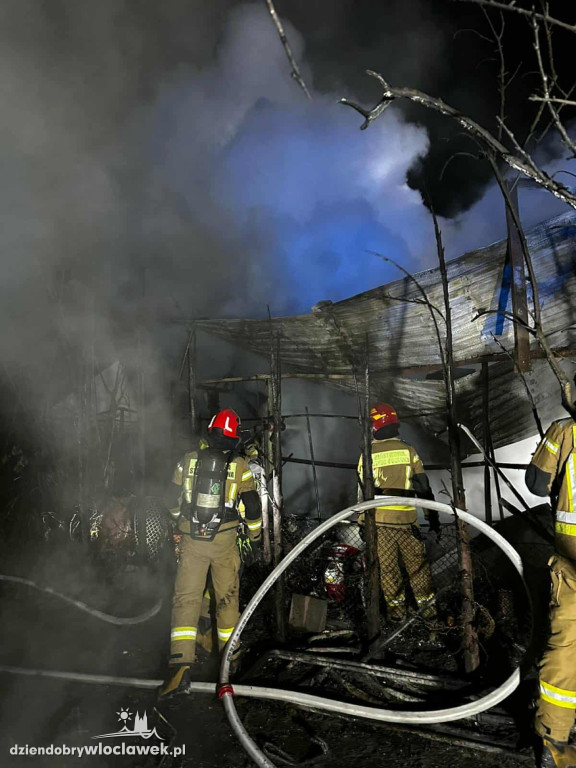 Pożar domku letniskowego na Rozdrożu