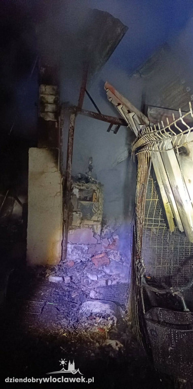 Pożar domku letniskowego na Rozdrożu