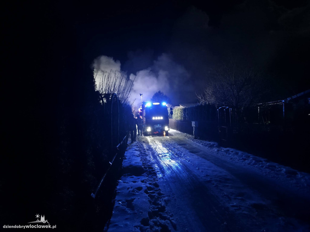 Pożar domku letniskowego na Rozdrożu