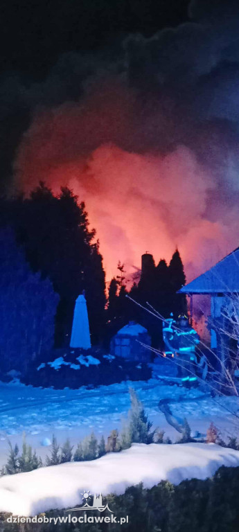 Pożar domku letniskowego na Rozdrożu