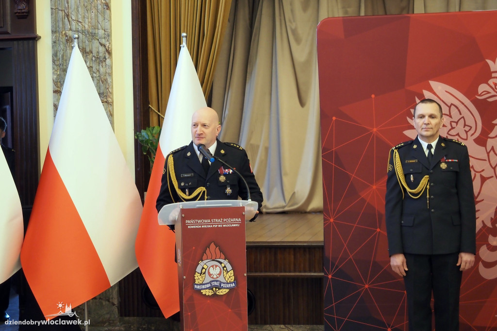 Nowy komendant PSP we Włocławku. Uroczysta zmiana