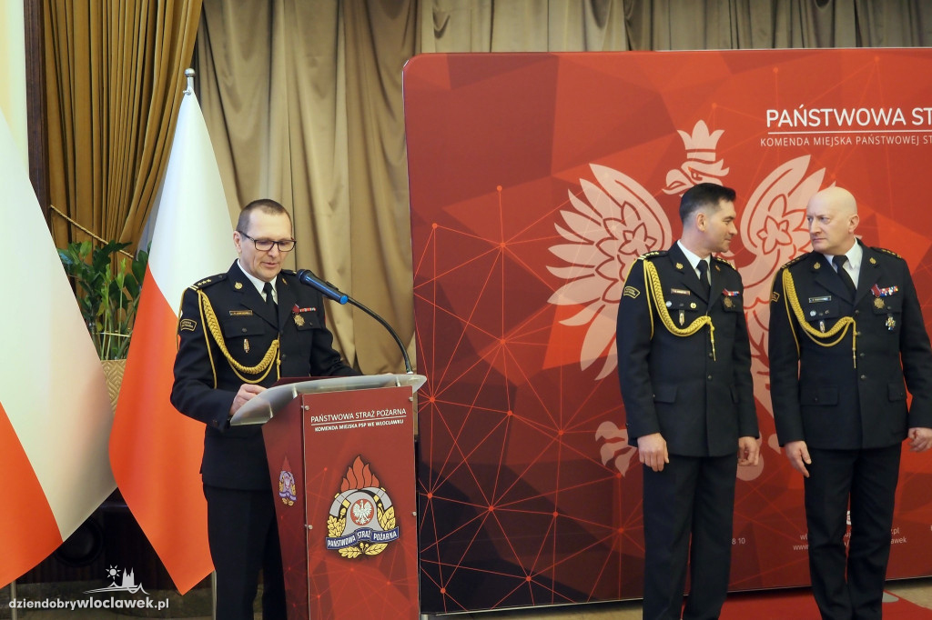 Nowy komendant PSP we Włocławku. Uroczysta zmiana