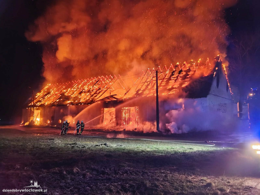 Pożar budynku gospodarczego w Jarantowicach