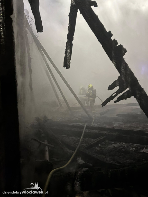 Pożar budynku gospodarczego w Jarantowicach