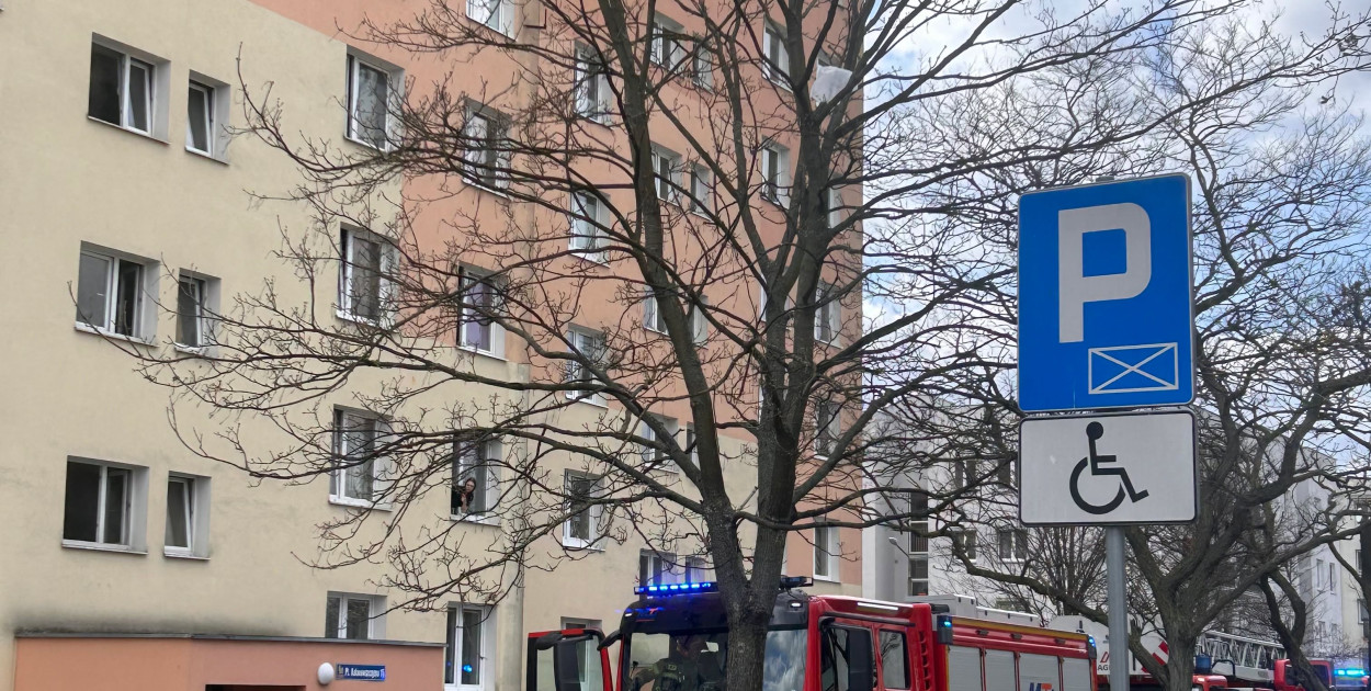 Pożar przy Placu Kolanowszczyzna