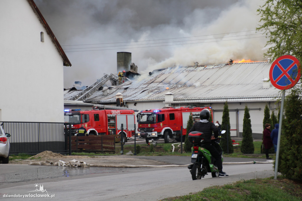 Pożar hali produkcyjnej w Dziardonicach