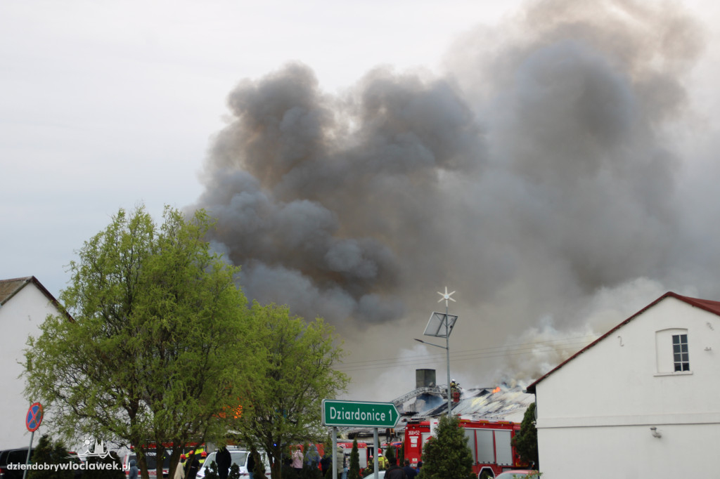 Pożar hali produkcyjnej w Dziardonicach