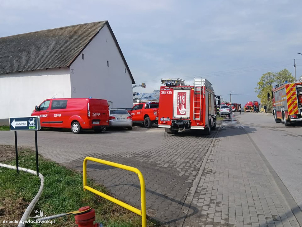 Pożar hali produkcyjnej w Dziardonicach