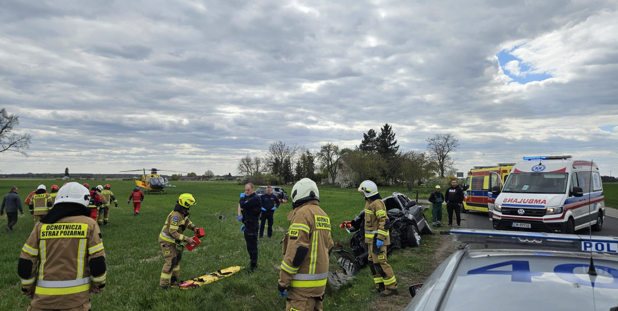 Wypadek w Rabinowie. 5 osób rannych