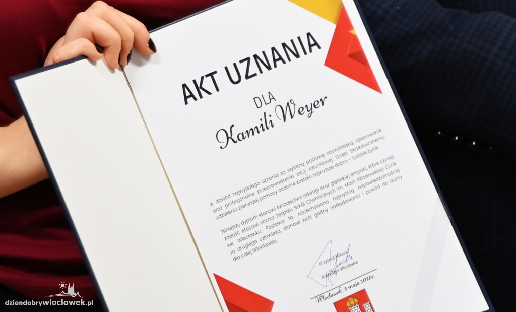Kamila uhonorowana przez prezydenta miasta