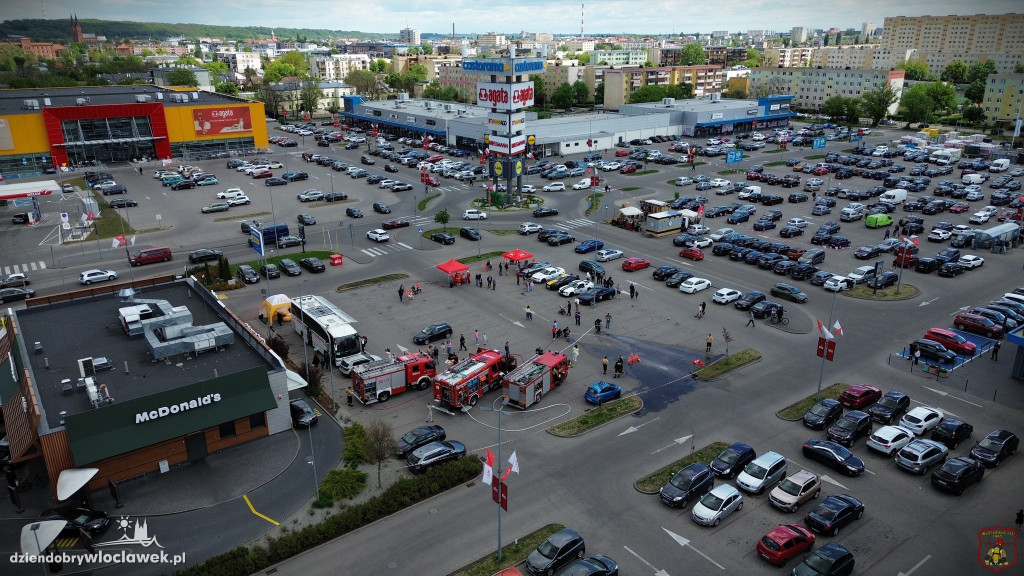 Strażacki pokaz w BiG Włocławek