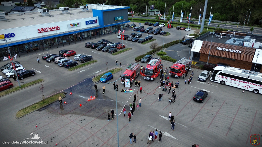 Strażacki pokaz w BiG Włocławek