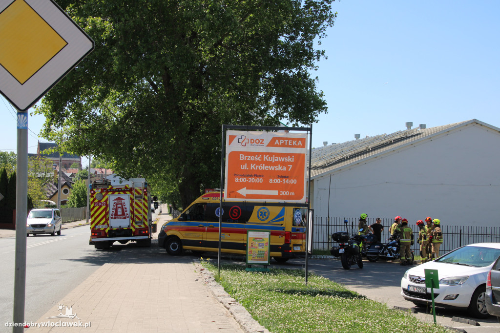 Wypadek motocyklisty w Brześciu Kujawskim