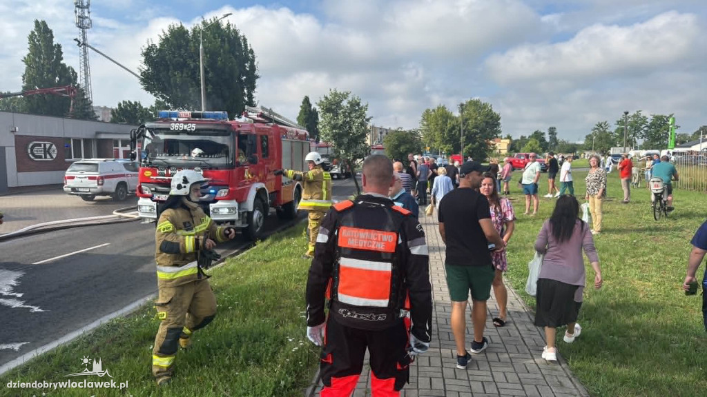 Pożar magazynu z chemikaliami we Włocławku