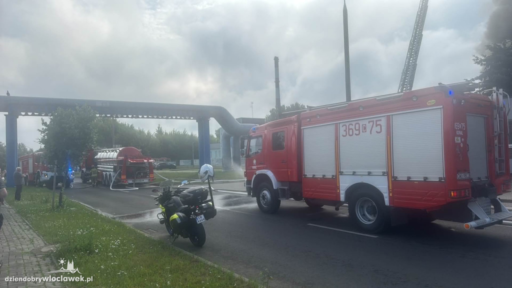 Pożar magazynu z chemikaliami we Włocławku