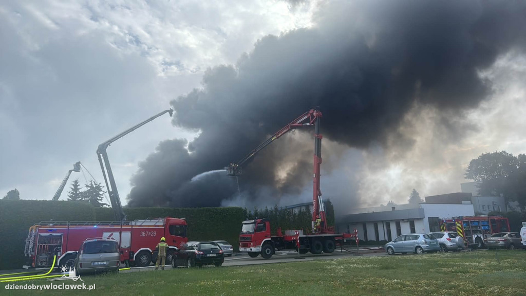 Pożar magazynu z chemikaliami we Włocławku