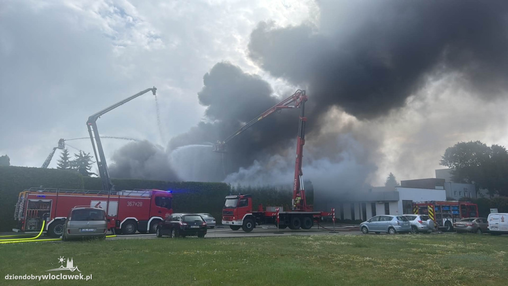 Pożar magazynu z chemikaliami we Włocławku