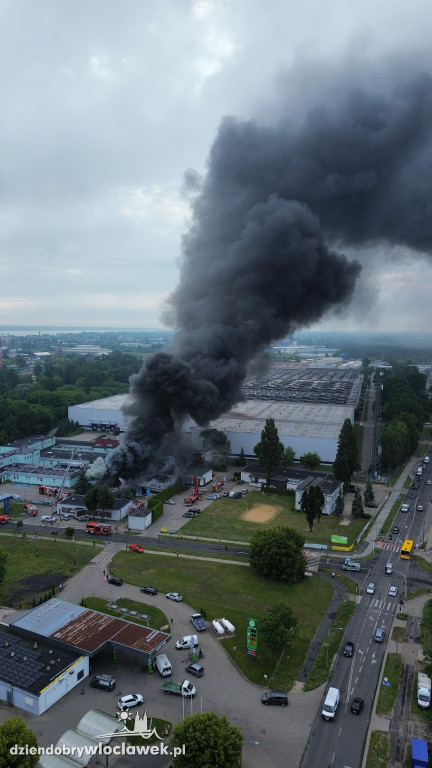Pożar magazynu z chemikaliami we Włocławku