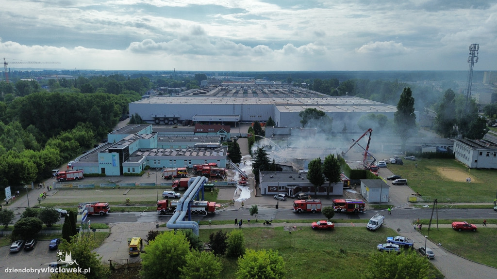 Pożar magazynu z chemikaliami we Włocławku