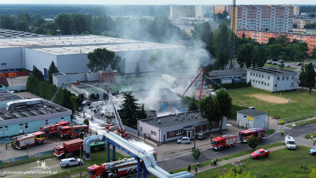 Pożar magazynu z chemikaliami we Włocławku
