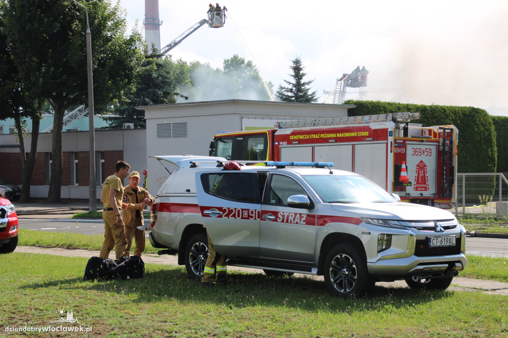 Pożar magazynu z chemikaliami we Włocławku