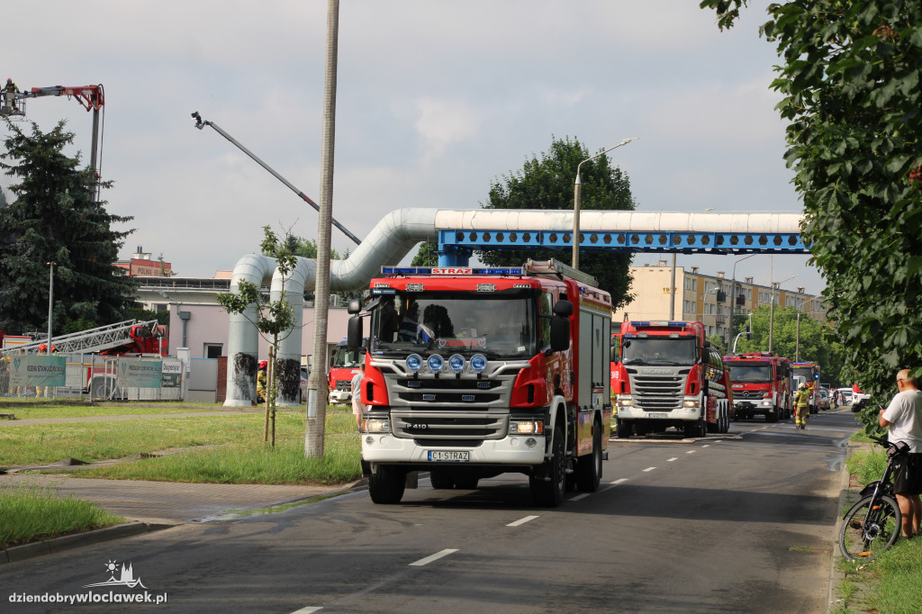 Pożar magazynu z chemikaliami we Włocławku