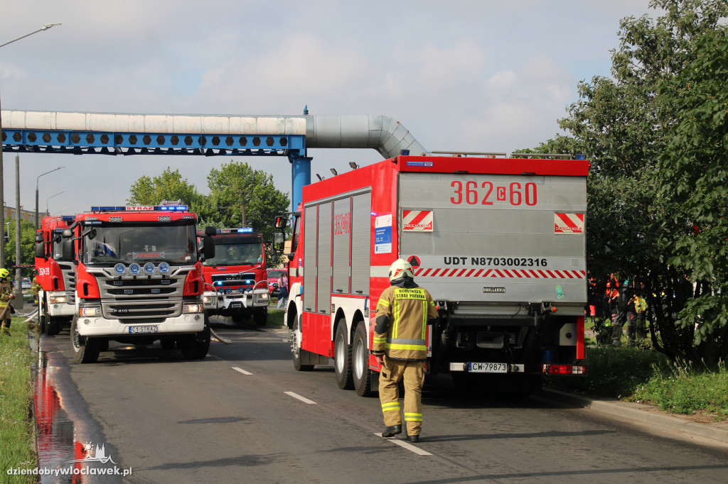 Pożar magazynu z chemikaliami we Włocławku