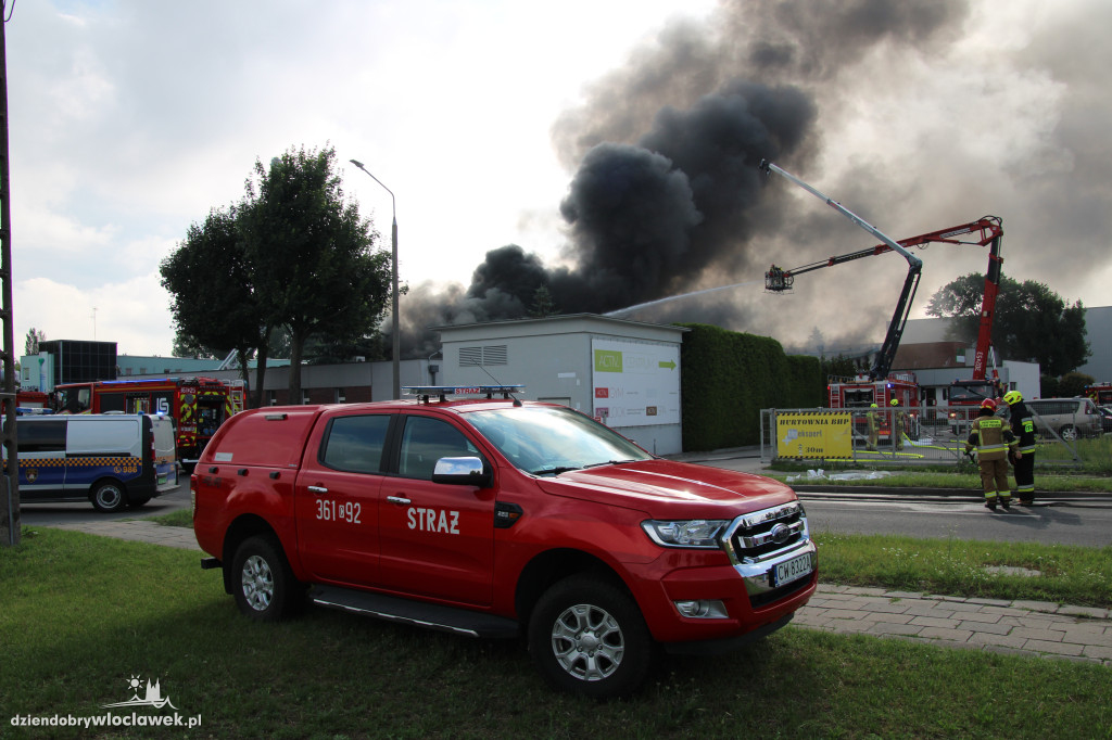 Pożar magazynu z chemikaliami we Włocławku
