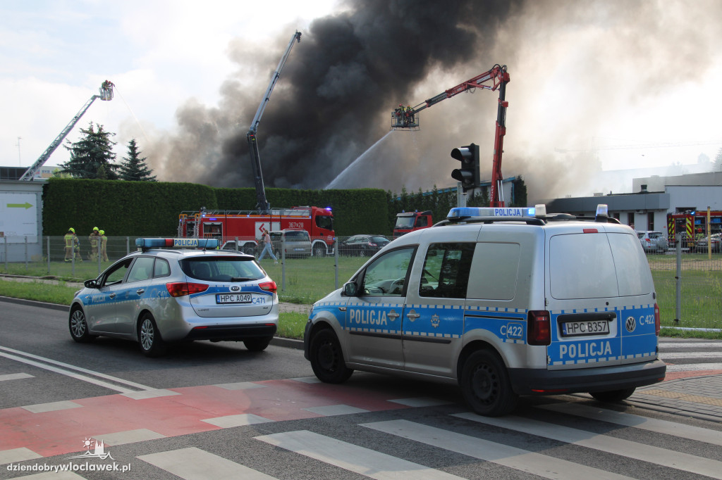 Pożar magazynu z chemikaliami we Włocławku
