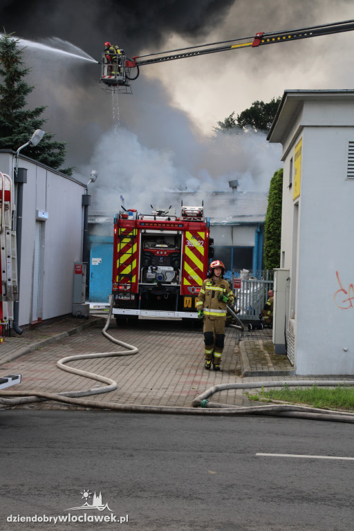 Pożar magazynu z chemikaliami we Włocławku