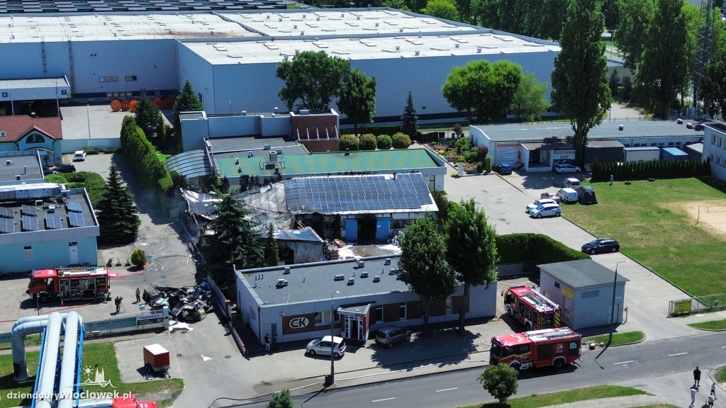 Pożar magazynu z chemikaliami we Włocławku