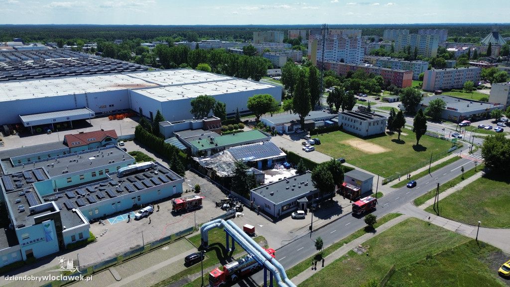 Pożar magazynu z chemikaliami we Włocławku