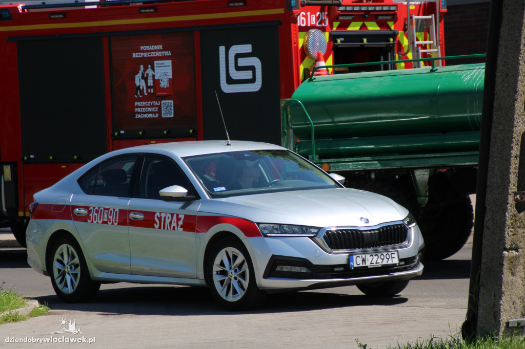 Pożar magazynu z chemikaliami we Włocławku
