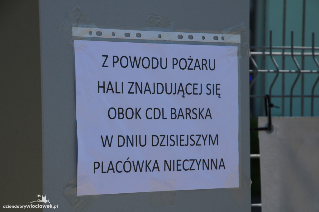 Pożar magazynu z chemikaliami we Włocławku