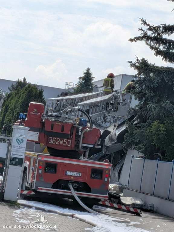 Pożar magazynu z chemikaliami we Włocławku