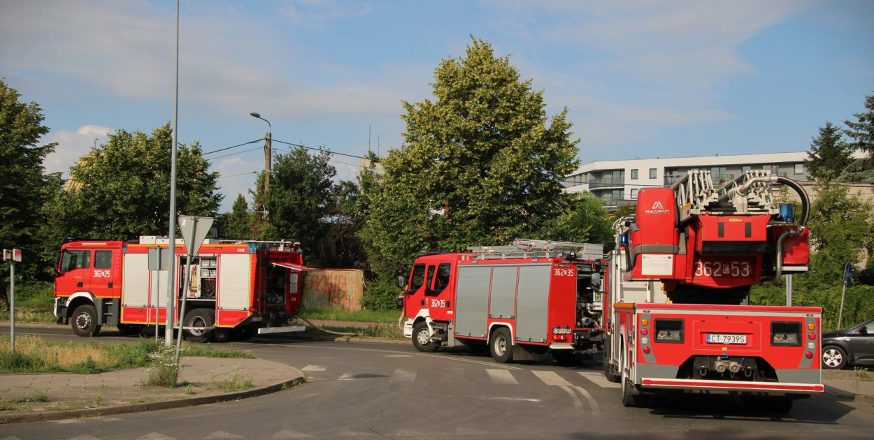 Pożar w pustostanie przy ul. Saperskiej