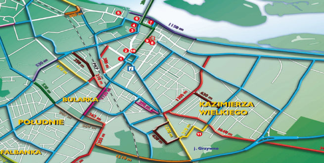 Fot. Mapa ścieżek rowerowych WIT