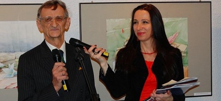 Lidia Piechocka-Witczak i malarz Zbigniew Jankowski, fot. GSW