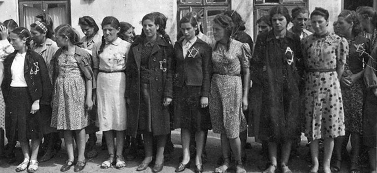 Żydówki we włocławskim getcie.fot. Rolph Lubinsky /Yad Vashem Photo Archive