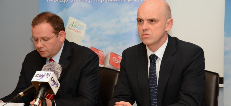 Na zdjęciu prezes Anwilu, Krzysztof Wasielewski (z lewej) oraz dyrektor ds. marketingu i komunikacji, Paweł Wochowski, fot. Krzysztof Osiński