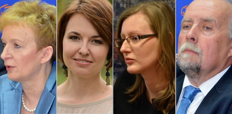 od lewej: Domicela Kopaczewska, Marta Karpińska, Dorota Grabczyńska, Andrzej Person. 