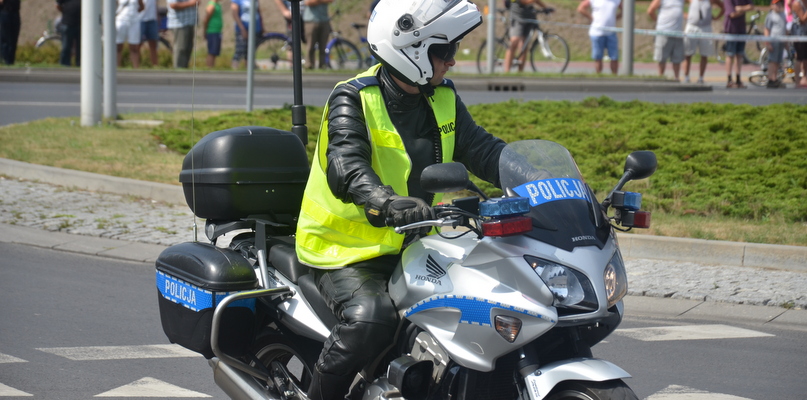 W Wydziale Ruchu Drogowego komendy miejskiej służy 4 policjantów na motocyklach. Fot. K. Osiński