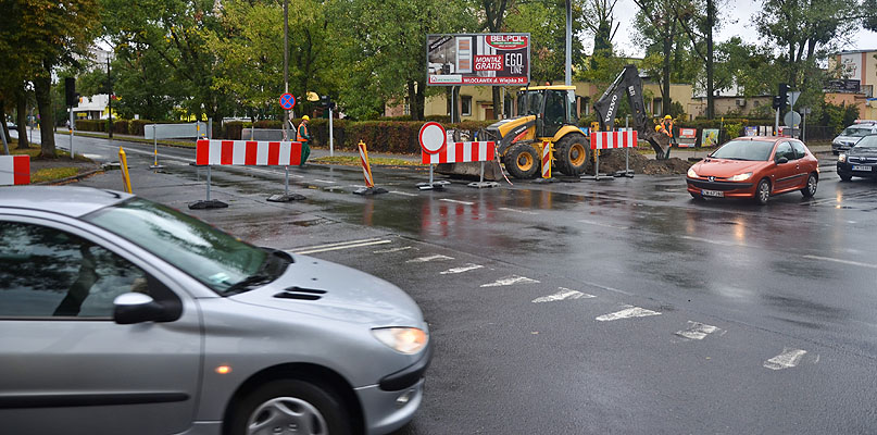Utrudnienia przy ul. Wienieckiej potrwają do czwartku. fot. Łukasz Daniewski