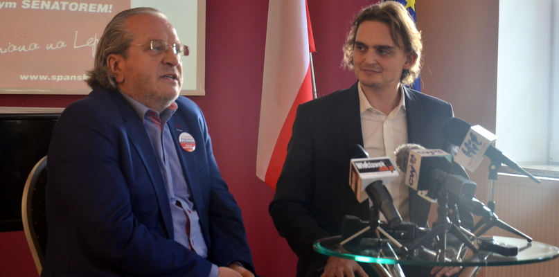 Łączy nas nie tylko to, że obaj nie nosimy krawatów - przekonywał Bogusław Spanski podczas konferencji z  Szymonem Kąckim (z prawej). Fot. G. Sobczak 