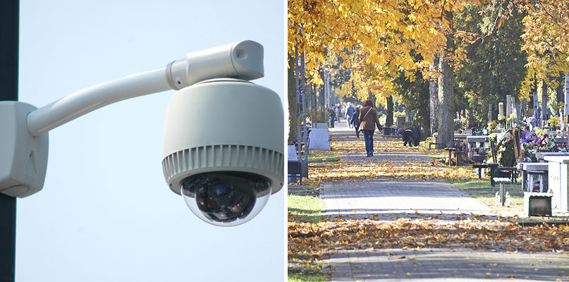 Montaż mobilnego monitoringu na cmentarzu komunalnym ma kosztować 40 tys. zł. fot. depositphotos.com/Łukasz Daniewski